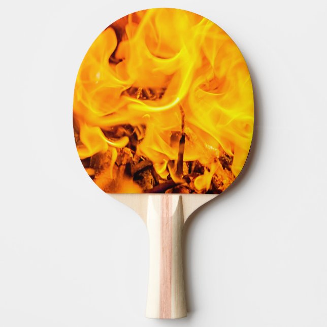 Raquette De Ping Pong Motif Feu Et Flames (Devant)