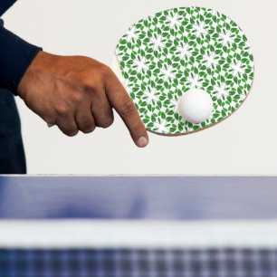 Raquette De Ping Pong Motif Feuille, Motif De Feuilles, Feuilles Verts