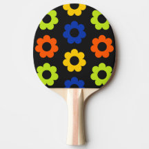 Motif Fleur Rétro de Cyber Street Caoutchouc Noir