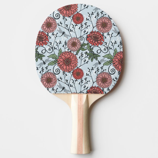 Raquette De Ping Pong Motif floral 3 (Devant)