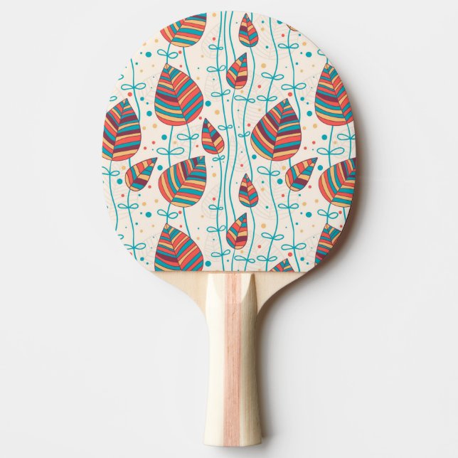 Raquette De Ping Pong Motif floral 5 2 (Devant)