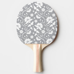 Raquette De Ping Pong Motif floral de dentelle
