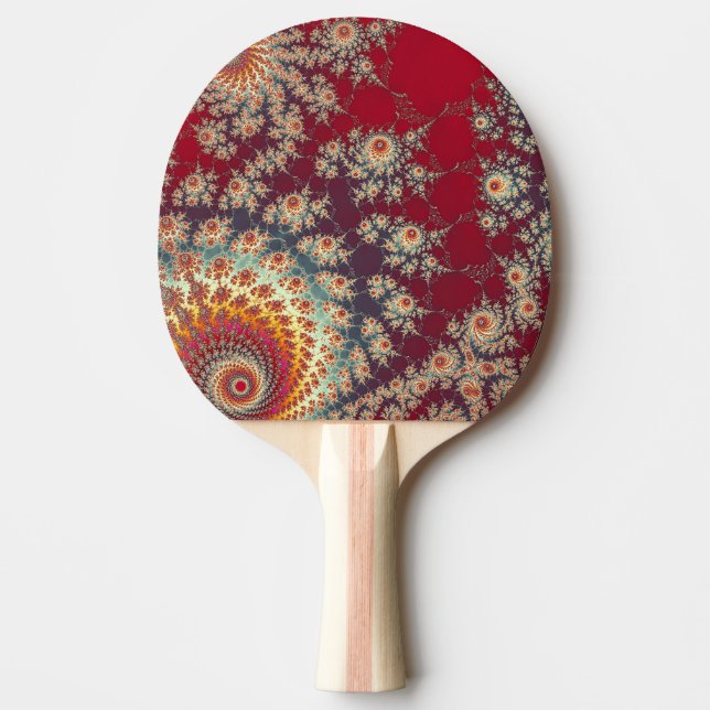 Raquette De Ping Pong Motif floral en spirale (Devant)