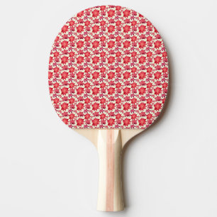 Raquette De Ping Pong Motif floral rose rouge sans couture Dark Aestheti