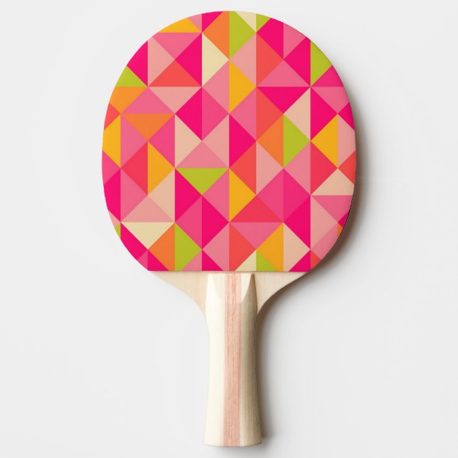 Raquette De Ping Pong Motif géométrique de triangles (Devant)