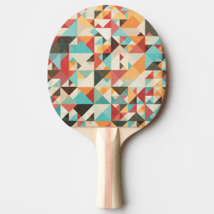 Raquette De Ping Pong Motif géométrique d'Earthtone