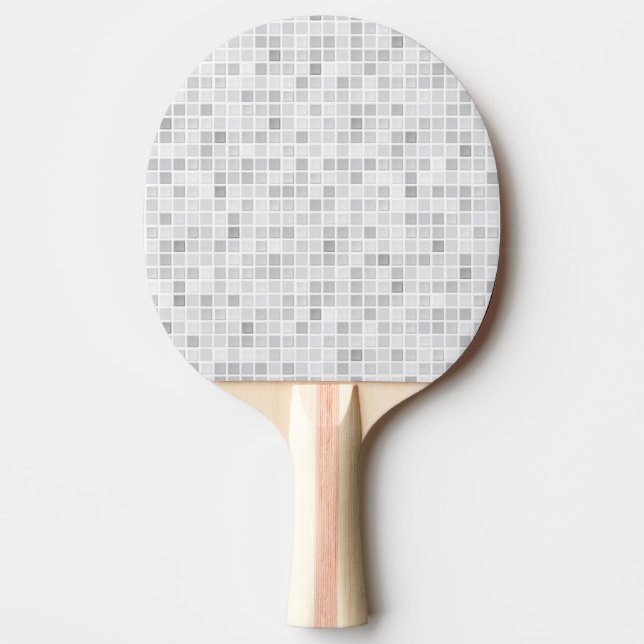 Raquette De Ping Pong Motif gris de tuiles (Devant)