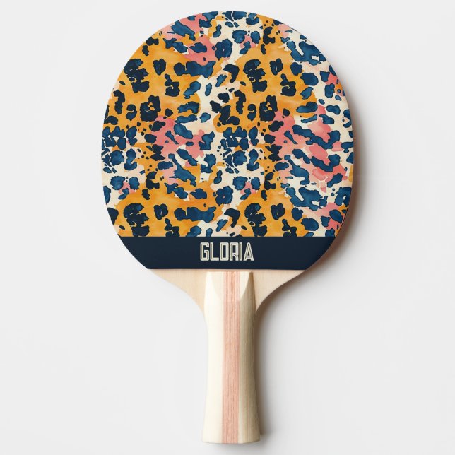 Raquette De Ping Pong Motif léopard (Devant)