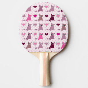 Raquette De Ping Pong Motif mignon de filles de chaton