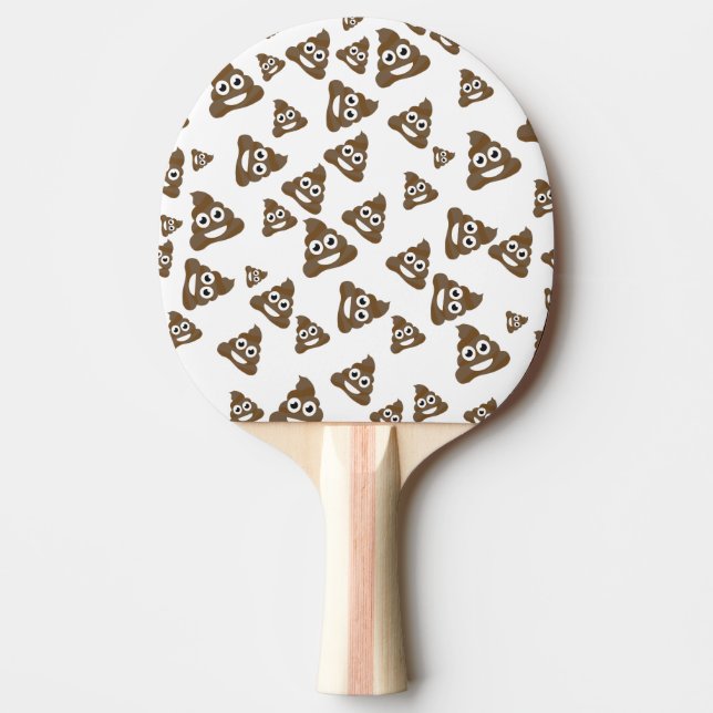 Raquette De Ping Pong Motif mignon drôle d'Emoji de dunette (Devant)