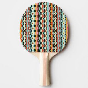 Raquette De Ping Pong Motif multicolore abstrait