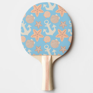 Raquette De Ping Pong Motif nautique Pastel