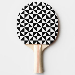 Raquette De Ping Pong Motif noir et blanc de triangle