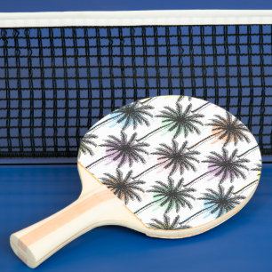 Raquette De Ping Pong Motif Paint Drop Palm Tree