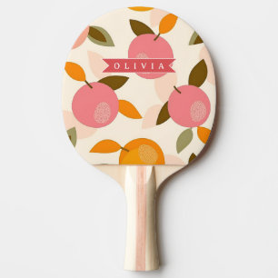 Raquette De Ping Pong Motif personnalisé de pêche Mignon été rétro