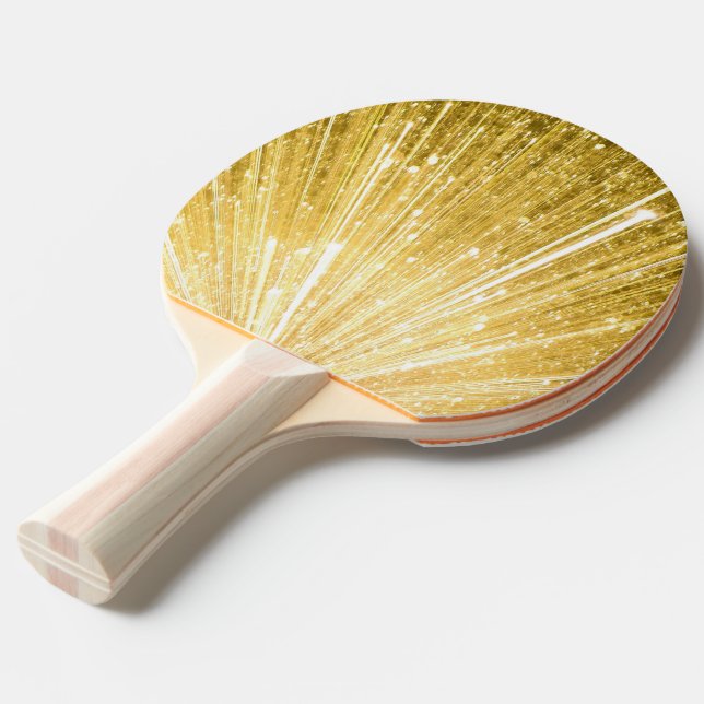 Raquette De Ping Pong Motif PUR d'OR/douche d'or (Devant Angle)