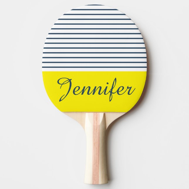 Raquette De Ping Pong Motif rayé moderne (Devant)