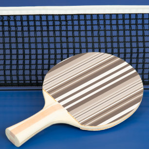 Raquette De Ping Pong Motif rayures ton neutre terrien Design