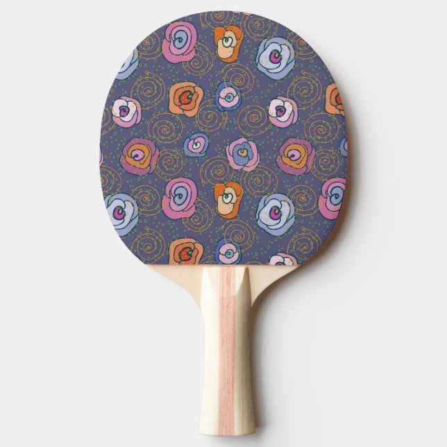Raquette De Ping Pong Motif rose de champ de résumé (Devant)