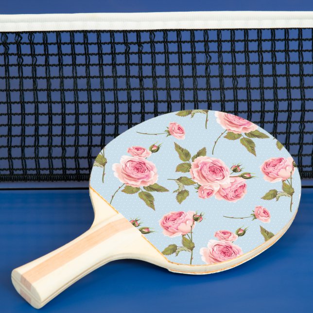 Raquette De Ping Pong Motif rose et Pois (Insitu)