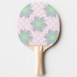 Raquette De Ping Pong Motif sans couture floral rose poudré