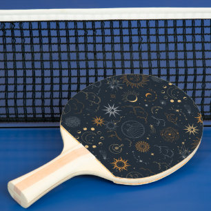 Raquette De Ping Pong Motif Stars & Planètes