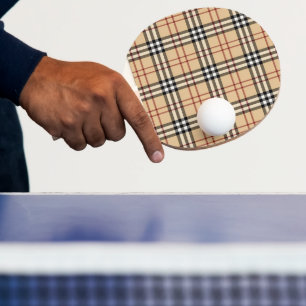 Raquette De Ping Pong Motif Tartan Écossais