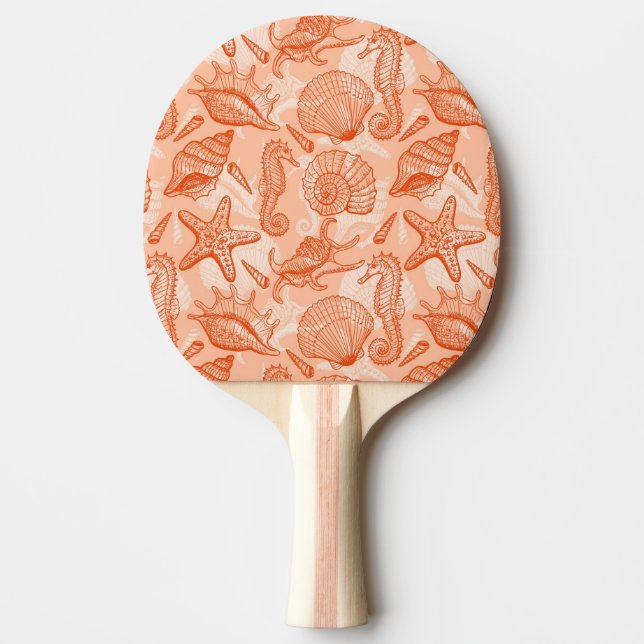 Raquette De Ping Pong Motif tiré par la main de mer (Devant)