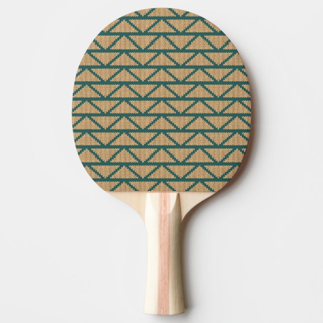Raquette De Ping Pong Motif tricoté par style ethnique (Devant)