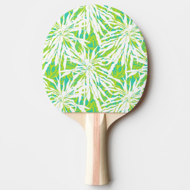 Raquette De Ping Pong Motif tropical de palmettes (Devant)
