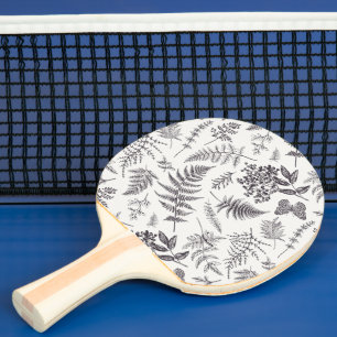 Raquette De Ping Pong Motif vintage Botany et Papillon