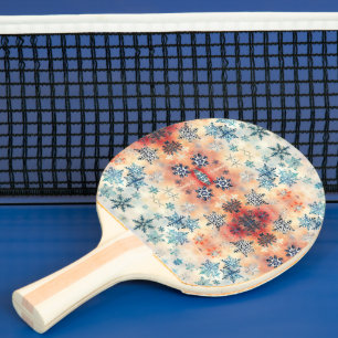 Raquette De Ping Pong Motif vintage Snowflakes - Ping Pong Paddle