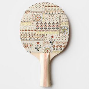 Raquette De Ping Pong Mughal Floral Paisley : Ethnic Digital Elegance.
