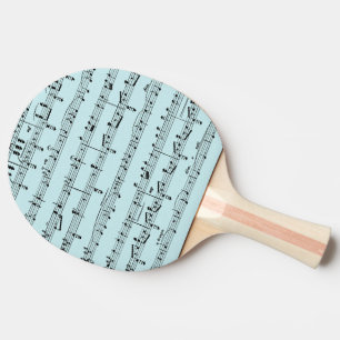 Raquette De Ping Pong Musique feuille bleue