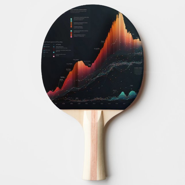 Raquette De Ping Pong musique noire ciel étoilé (Devant)