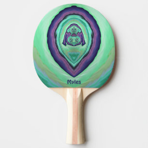 Raquette De Ping Pong MYLES ~ PURPLE ROSE ~ Fractage original ~