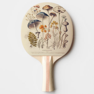 Raquette De Ping Pong Naturaliste de champignons vintages