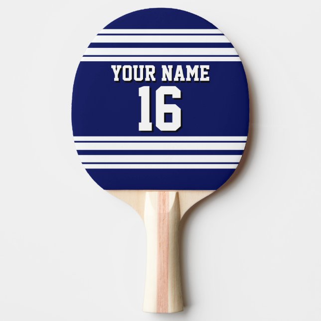 Raquette De Ping Pong Navy Blue White Team (Devant)