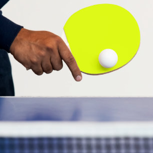 Raquette De Ping Pong Neon Jaune Retro Couleur Fluorescent Bright