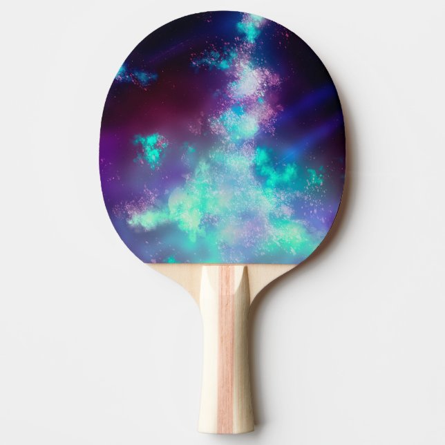 Raquette De Ping Pong Night Sky Neon Lights Ping Pong Paddle (Devant)
