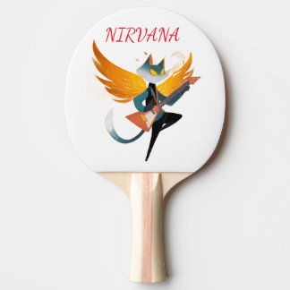 Raquette De Ping Pong Nirvana Cat with Guitar & Wings – Table Tennis Pad