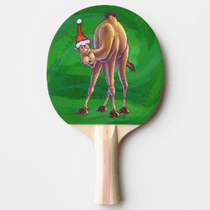 Raquette De Ping Pong Noël De Camel Sur Vert