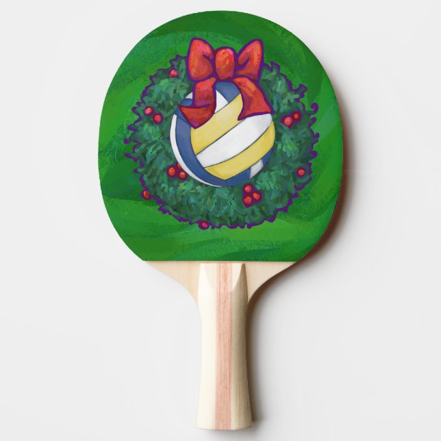 Raquette De Ping Pong Noël de volley-ball (Dos)