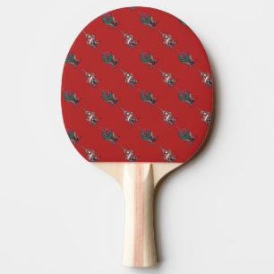 Raquette De Ping Pong Noël du chien de la peau