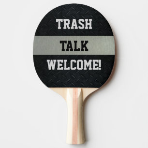 Raquette De Ping Pong Noir et palette drôle d'entretien de déchets