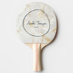 Raquette De Ping Pong Nom de la pierre de marbre Calacatta Gold dans un