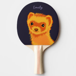 Raquette De Ping Pong Nom de mère du furet d'art Cute