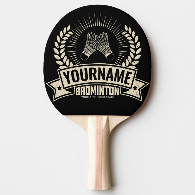 Raquette De Ping Pong Nom du joueur de badminton personnalisé Racquet Sp (Devant)