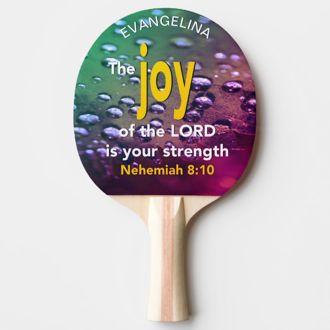 Raquette De Ping Pong Nom Joie Du Seigneur Ping Pong Paddle (Devant)