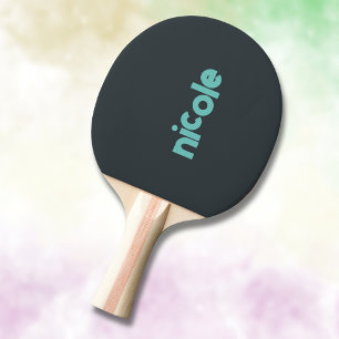 Raquette De Ping Pong Nom moderne Gunmetal   Minimaliste tendance